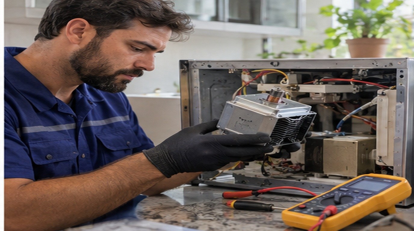 Conserto de micro-ondas em Franca‑SP: troca do magnetron
